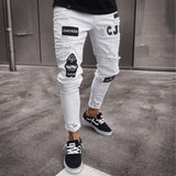 men Streetwear Destroyed Ripped Jeans