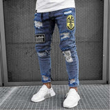 men Streetwear Destroyed Ripped Jeans