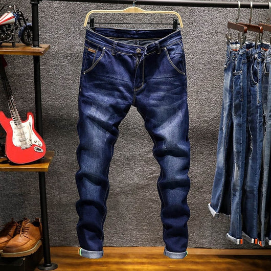 Men's Elastic Cotton Stretch Jeans