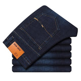 Men's Slim Elastic Jeans Business Classic Style