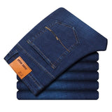 Men's Slim Elastic Jeans Business Classic Style