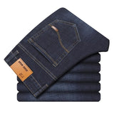 Men's Slim Elastic Jeans Business Classic Style