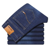 Men's Slim Elastic Jeans Business Classic Style