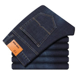 Men's Slim Elastic Jeans Business Classic Style