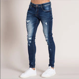 men Streetwear Destroyed Ripped Jeans