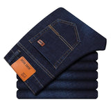 Men's Slim Elastic Jeans Business Classic Style