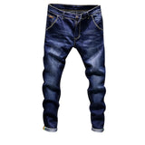 Stretch Pants Solid Slim Fit Jeans Men