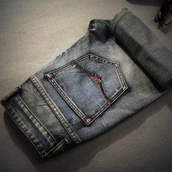 Retro Nostalgia Straight Jeans Men