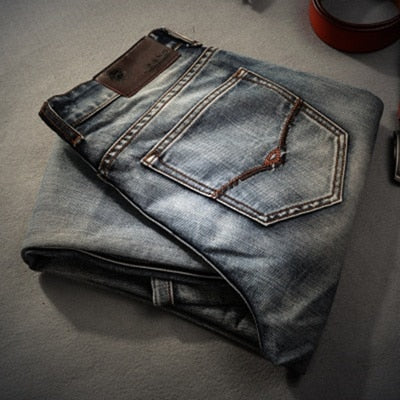 Retro Nostalgia Straight Jeans Men